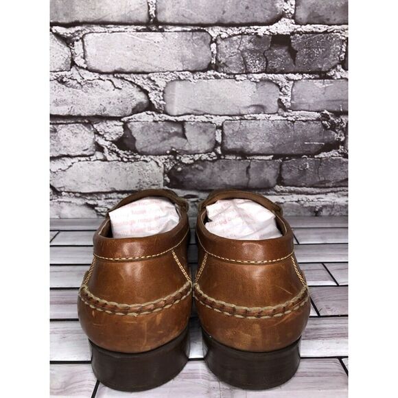 Kirkland Signature Brown Leather Penny Loafers Moc Toe Slip On Shoes Men Sz 10D - Picture 6 of 16